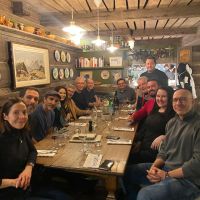 Jantar de confraternização Brasil/França/Suiça em Val D’isère França, no ABC win 2024